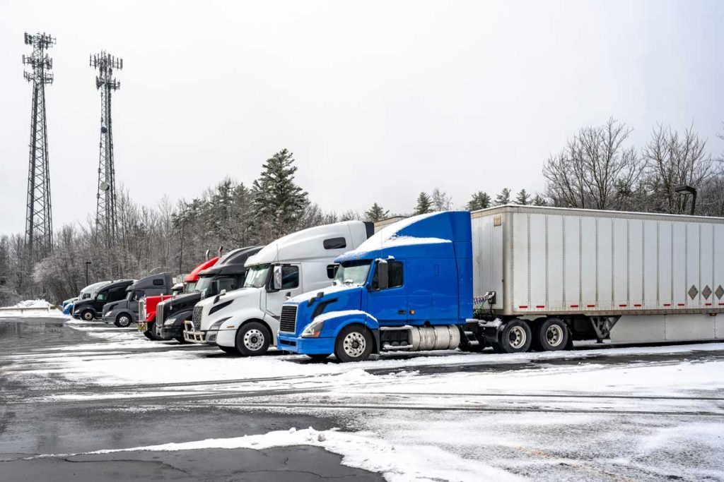 Winter Weather Hits Trucks