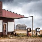 an old gas service station