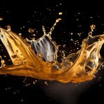 a stylized photo of fuel splashing